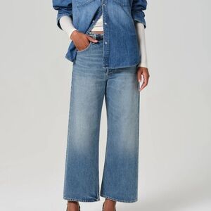 Women's Blue Wide-Leg Jeans